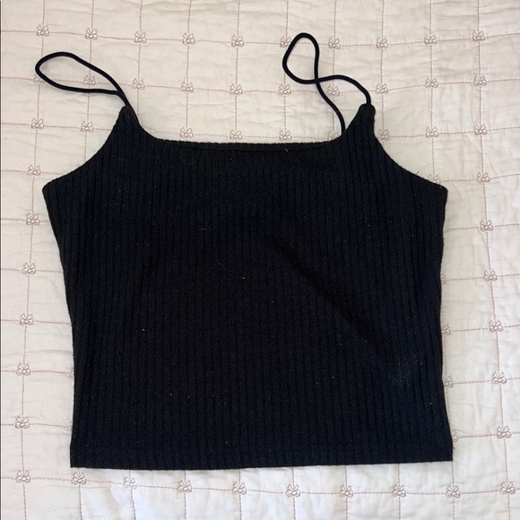 SHEIN Tops - SHEIN Black Ribbed Camisole Top